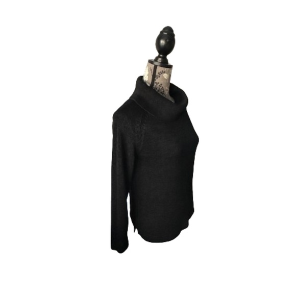 Josephine Chaus Women's Sm Black Knit Stretch Long Sleeves Cowl Neck Sweater Top - Picture 2 of 16